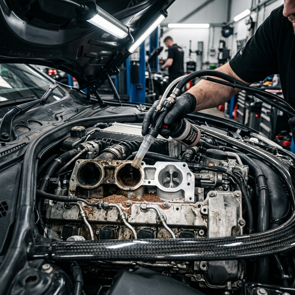 Carbon Cleaning Cost for Luxury Cars: $600 Walnut Blast vs $6,000 Manifold Replacement